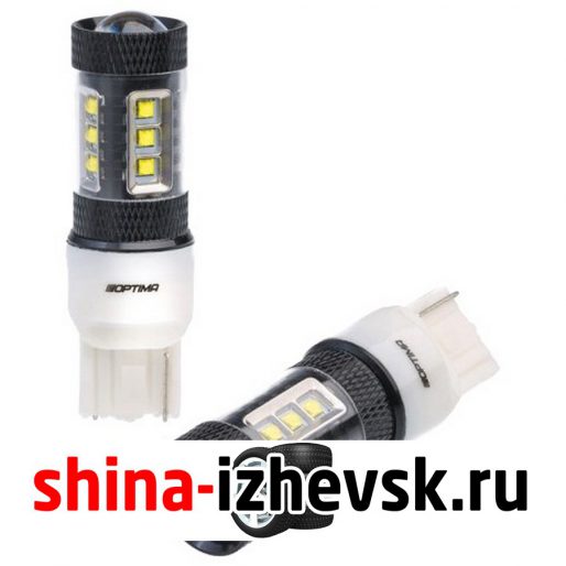 Лампа светодиодная Optima — W21W-5 Вт-5100К, 2 шт. в Ижевске